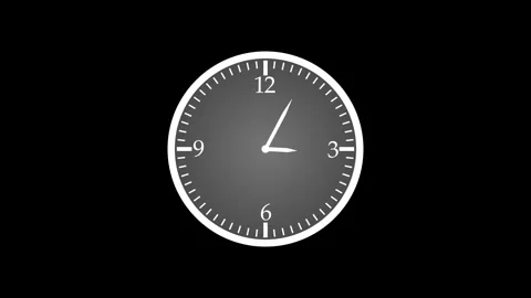 Analog Clock Hands Counting Down Time, Animated Countdown on Analog Clock F.. Video stock 307870844