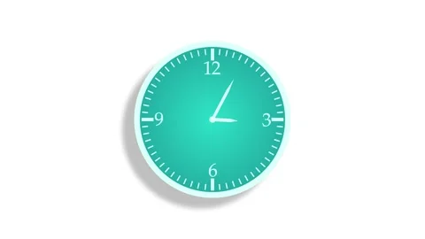 Analog Clock Hands Counting Down Time, Animated Countdown on Analog Clock F.. Video stock 307871038