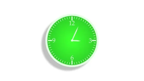 Analog Clock Hands Counting Down Time, Animated Countdown on Analog Clock F.. Video stock 307871051