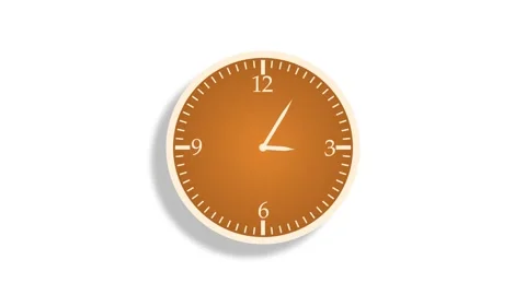 Analog Clock Hands Counting Down Time, Animated Countdown on Analog Clock F.. Video stock 307871074