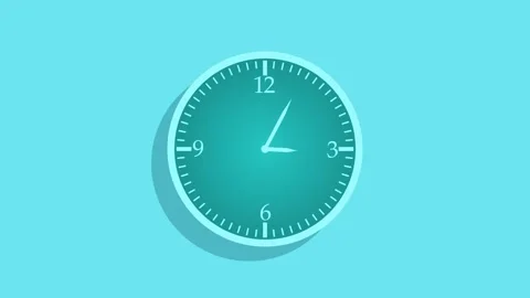 Analog Clock Hands Counting Down Time, Animated Countdown on Analog Clock F.. Video stock 307871094