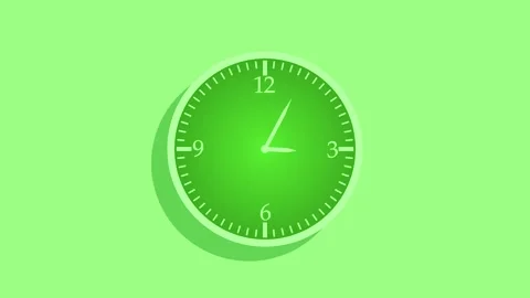 Analog Clock Hands Counting Down Time, Animated Countdown on Analog Clock F.. Video stock 307871109