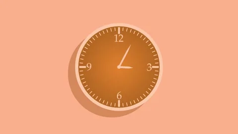 Analog Clock Hands Counting Down Time, Animated Countdown on Analog Clock F.. Video stock 307871128