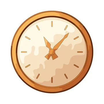 Analog clock illustration Stock Illustration