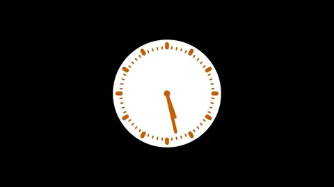 Analog clock isolated animation, Minimalist count down clock 動画素材 310201393