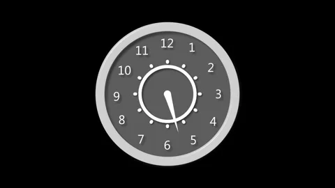 Analog Clock Motion Graphics Animation with Realistic Timekeeping Hand Moveme Stock Footage 337076945