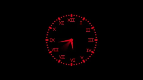 Analog clock with roman numerals time concept and simple minimal design ani.. Stock Footage 337181227
