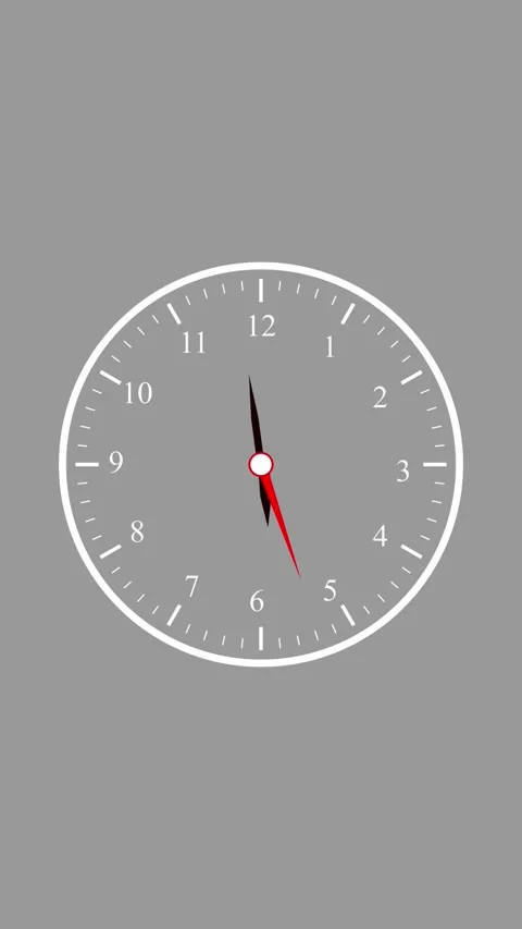Analog clock showing fast moving hands over gray background representing co.. Stock Footage 339215272