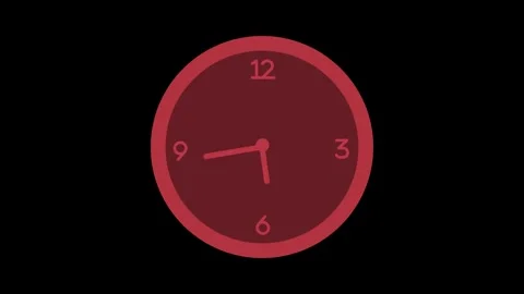 Analog clock with a simple modern design and copy space animation Vídeo Stock 337181315