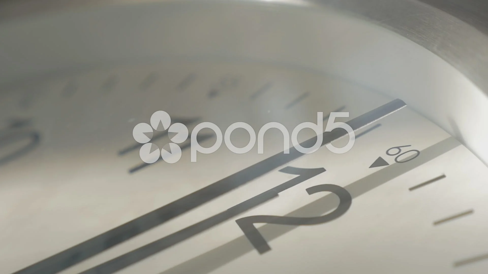 Analog clock slow motion needles moving 1920X1080 close-up HD footage - Time