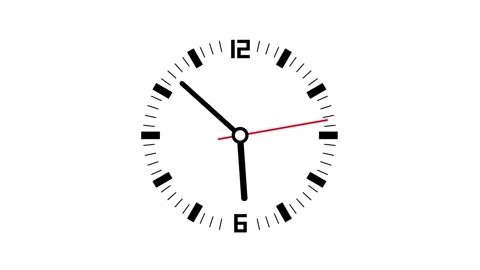 Analog clock time lapse animation on a white background Stock Footage 310225189