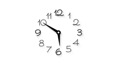 Analog Clock Timelapse Animation 12 Hour Loop Time Passing Concept Stock-Footage 332447167