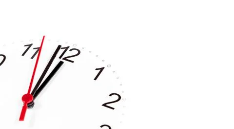 Analog clock on white background Stock Photos