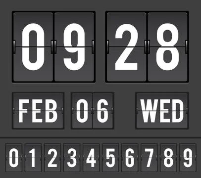 Analog countdown flip timer Stock-Illustration