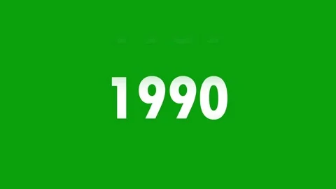 Analog counter counting up from 1990 to 2000  Stock Footage 316471886