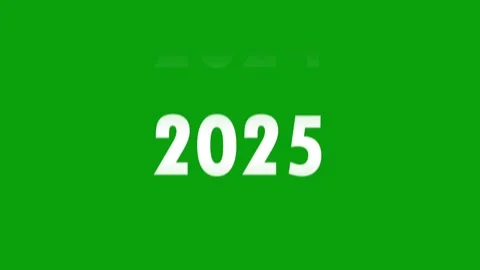 Analog counter counting up from 2000 to 2025 background.  Stock Footage 316472222
