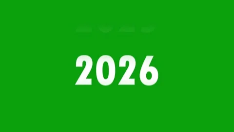 Analog counter counting up from 2000 to 2026 background. Time-lapse speed. Ready Stock Footage 316472223