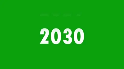 Analog counter counting up from 2010 to 2030 background. Time-lapse speed. Ready Stock Footage 316472229
