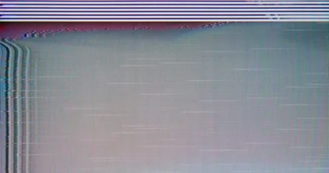 Analog CRT Glitch Screen with Distorted Signal Noise Stock Footage 317259115
