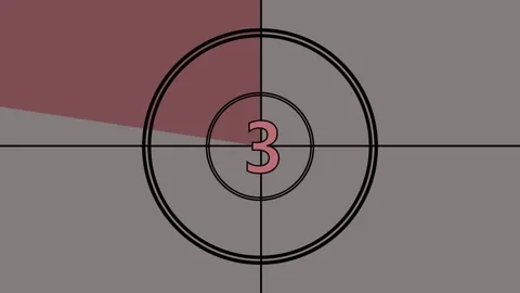 Analog dial animation showing value of five. Analog dial red indicator segm.. Video stock 337569175