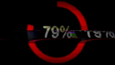 Analog ds Loading percent circle clean slow Stock Footage 96222897