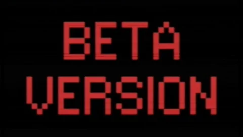 Analog ds Text warn beta version Stock Footage 96227008