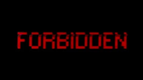 Analog ds Text warn forbidden Video stock 96227827