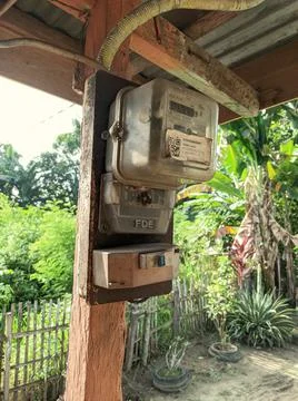Analog electricity meter Stock Photos