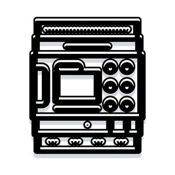 Analog electronic control panel with digital interface 스톡 일러스트