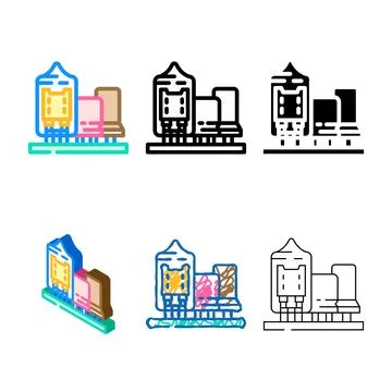 Analog electronics color icon forms vector Stock Illustration