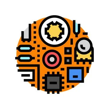 Analog electronics color icon vector illustration Stockillustratie