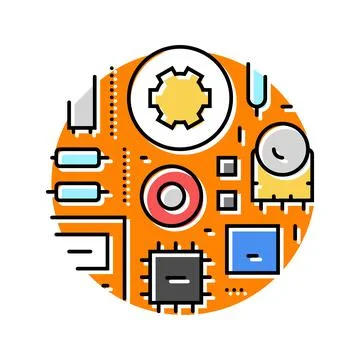Analog electronics color icon vector illustration Illustrazione stock