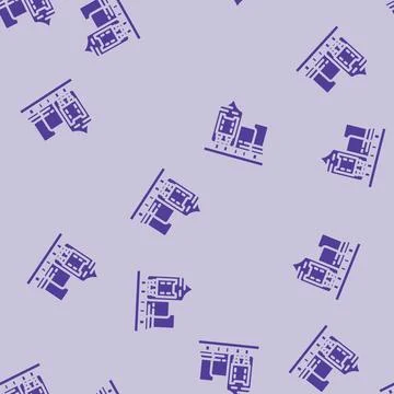 Analog electronics glyph vector seamless pattern Stock Illustration