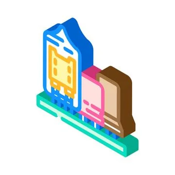 Analog electronics isometric icon vector illustration Stockillustratie
