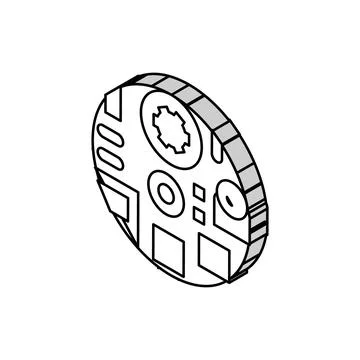 Analog electronics isometric icon vector illustration Illustrazione stock