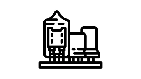 Analog electronics line icon animation Stock Footage 326760853