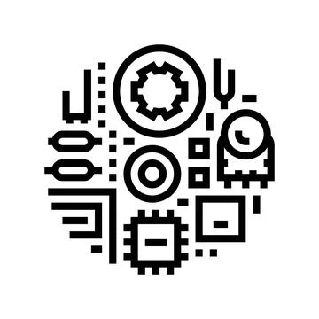 Analog electronics line icon vector illustration Illustrazione stock