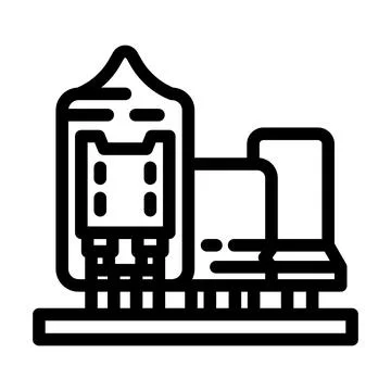 Analog electronics line icon vector illustration Stock Illustration