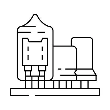 Analog electronics line icon vector illustration Stockillustratie