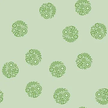 Analog electronics line seamless pattern Illustrazione stock