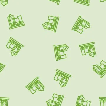 Analog electronics line vector seamless pattern Stock Illustration