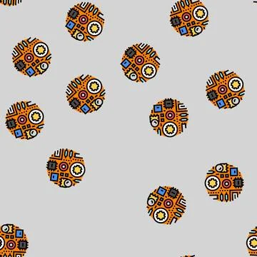 Analog electronics vector seamless pattern Stock Illustration