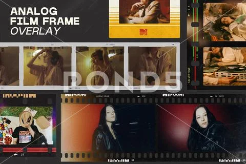 Analog Film Frame Overlay Pack Modello PSD