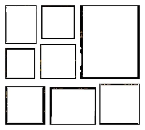 Analog film frames pack Stock Illustration