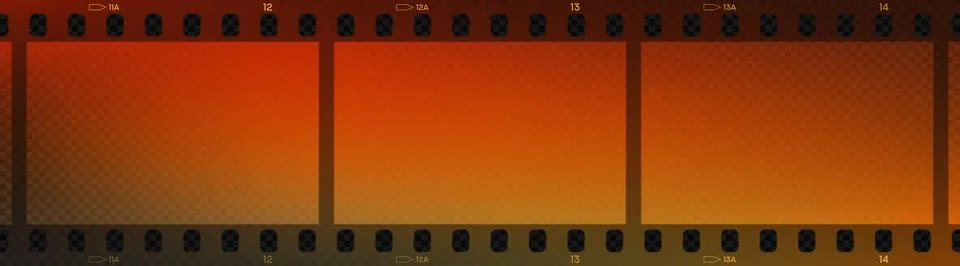 Analog film frames vector with light leaks Stockillustratie