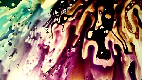 ANALOG FLUID BUBBLE LIQUID WAVE LOOP Stock Footage 89025771