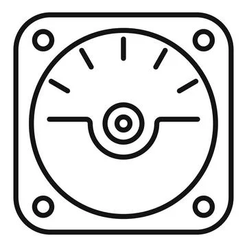 Analog gauge meter with circular scale and needle showing measurement Stock Illustration