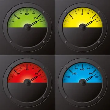 Analog gauges Illustration