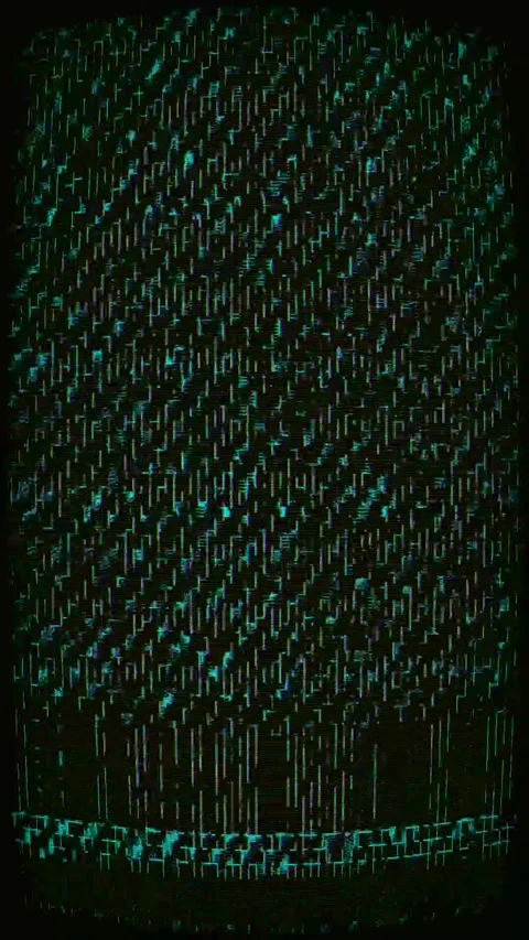 Analog Glitch 4K Vertical Loop — Bad TV Signal Distortion VJ Stock Footage 329812492