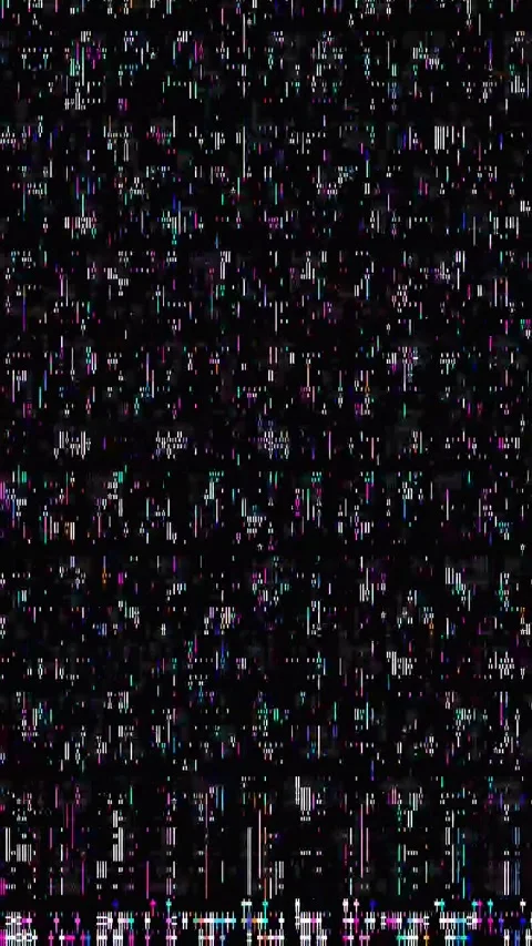 Analog Glitch 4K Vertical Loop — Bad TV Signal Distortion VJ Stock Footage 329813593